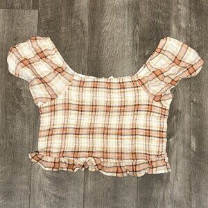 Plaid Crop Top | Pink Rose